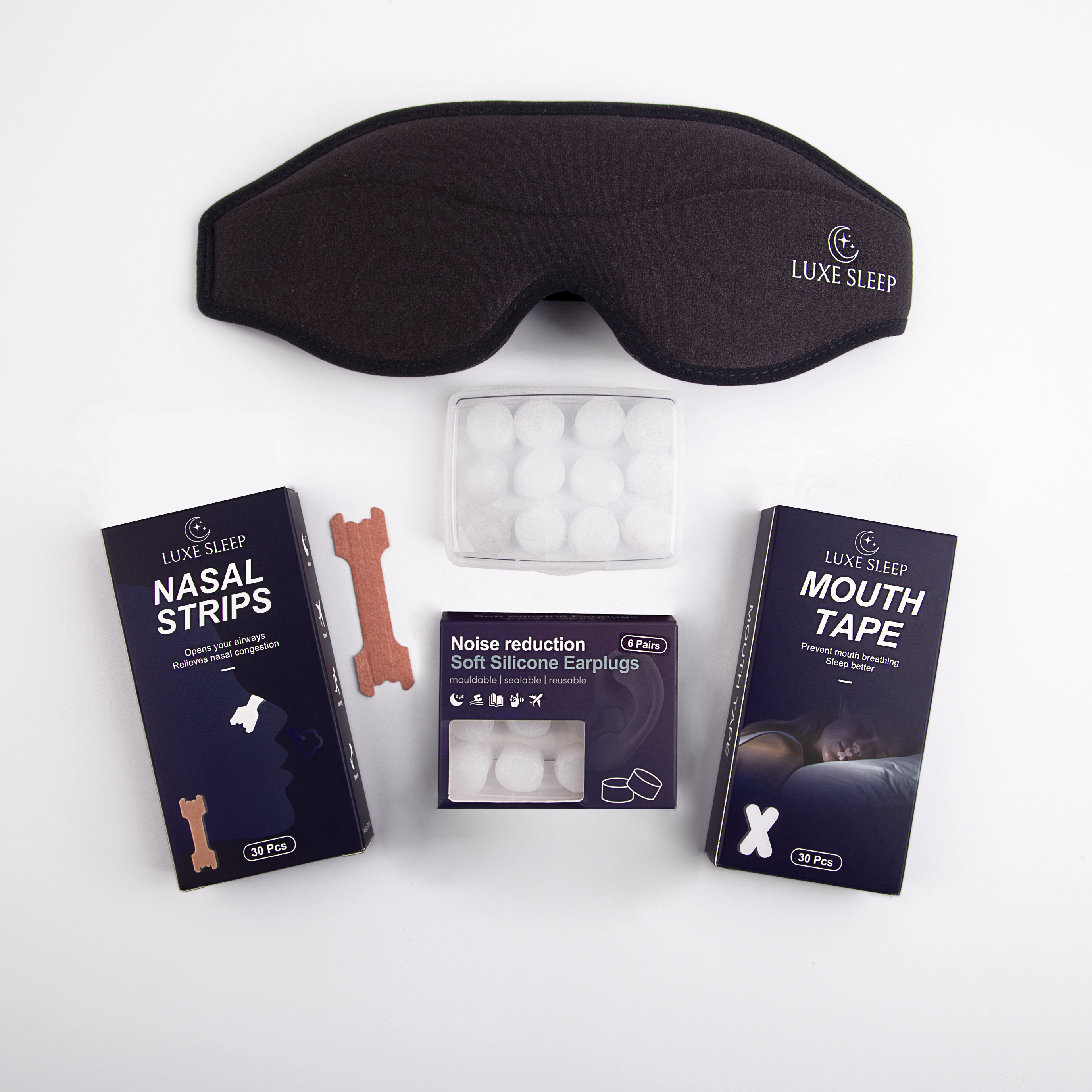 Complete Sleep Oasis Pack With Black Eye Mask