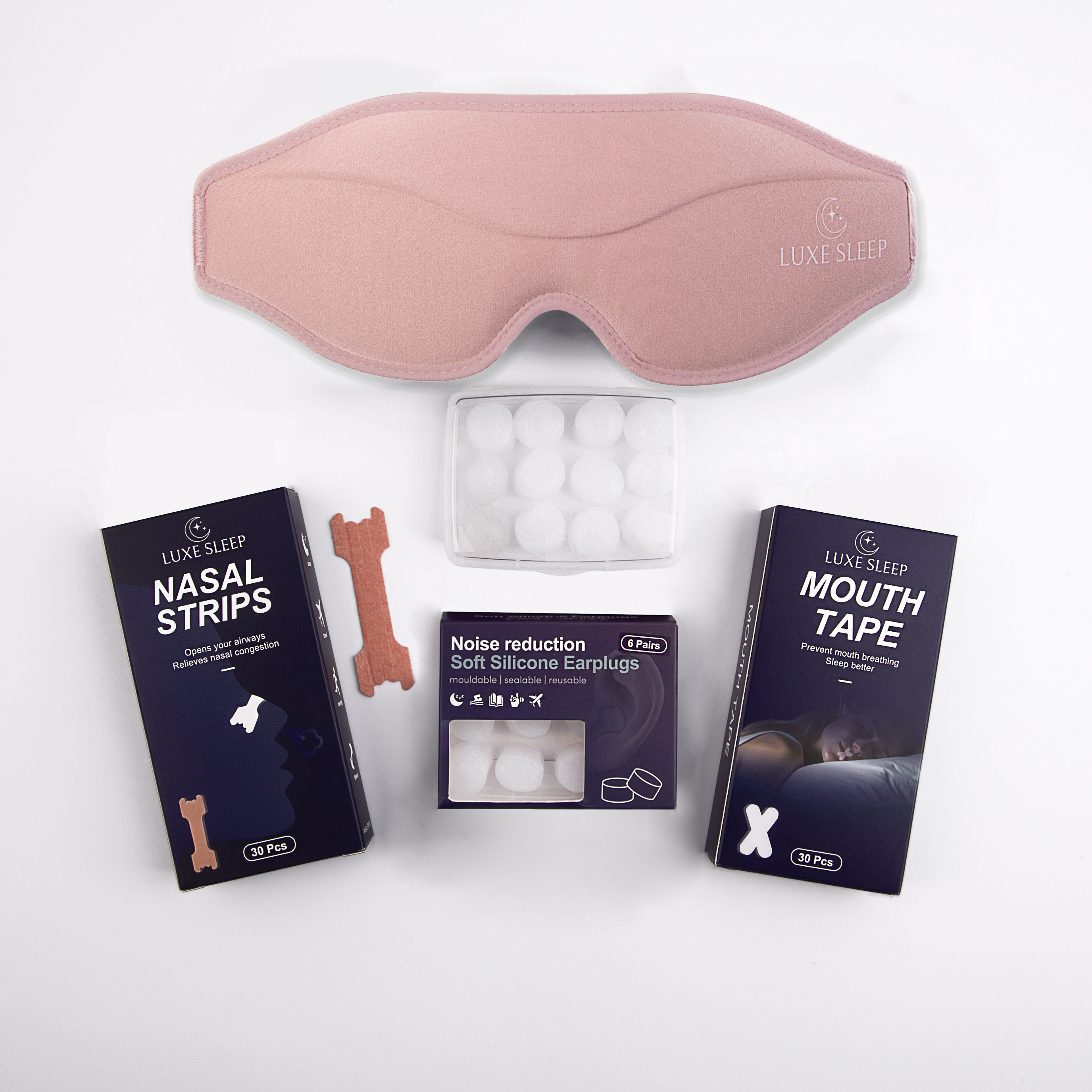 Complete Sleep Oasis Pack With Pink Eye Mask