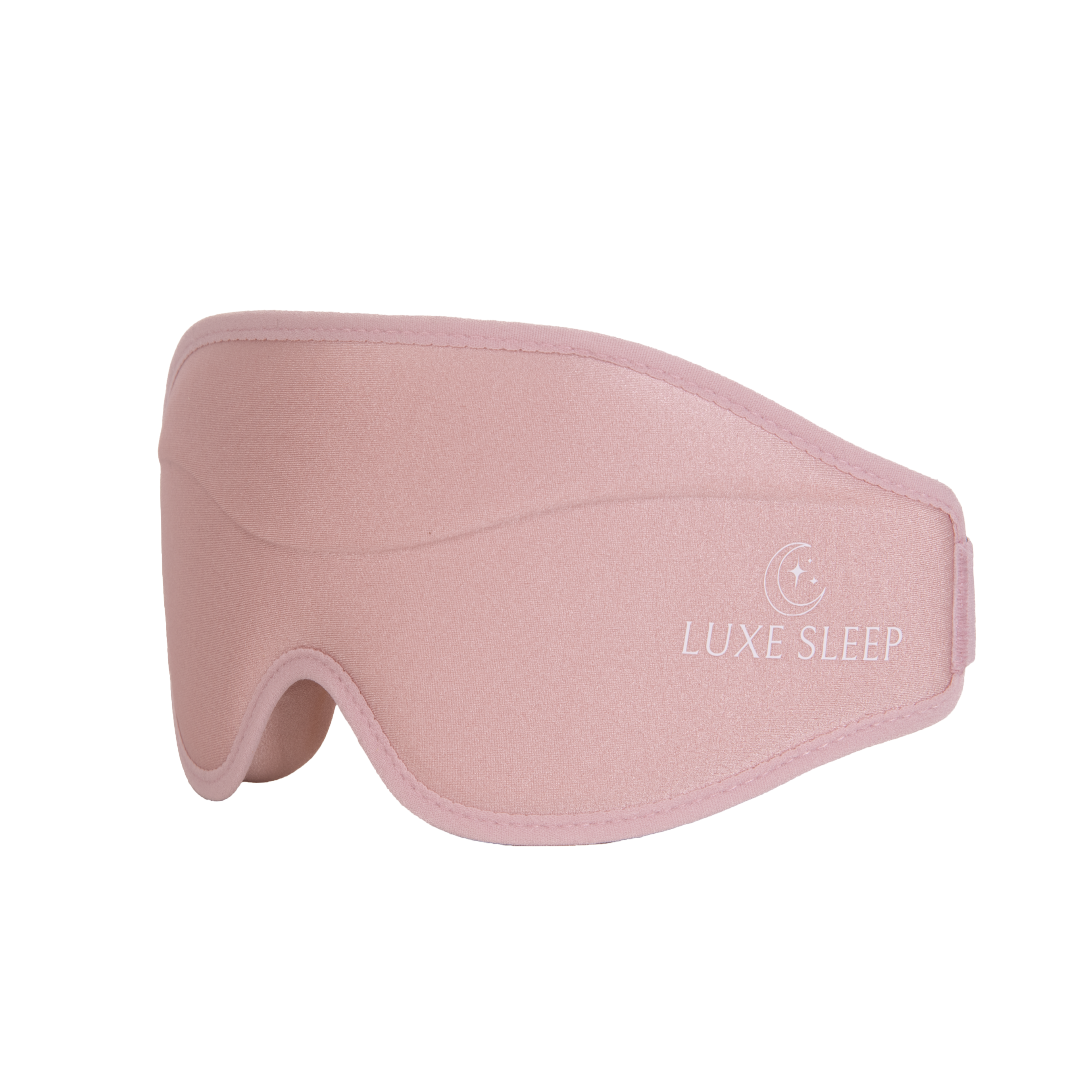 lightweight pink sleep mask with hypoallergenic silk